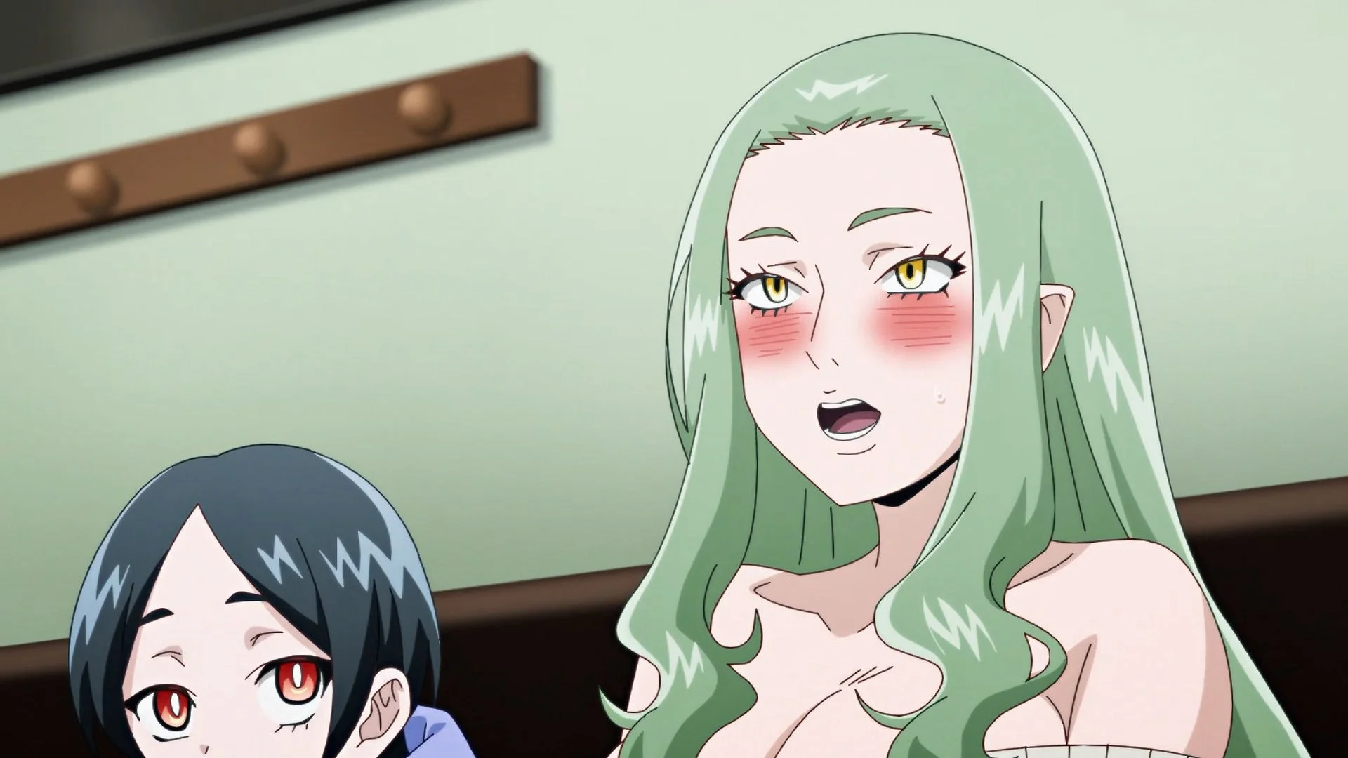 緑髪の女性キャラクター