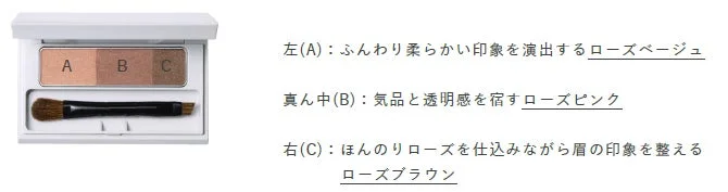 アイブロウの3色
