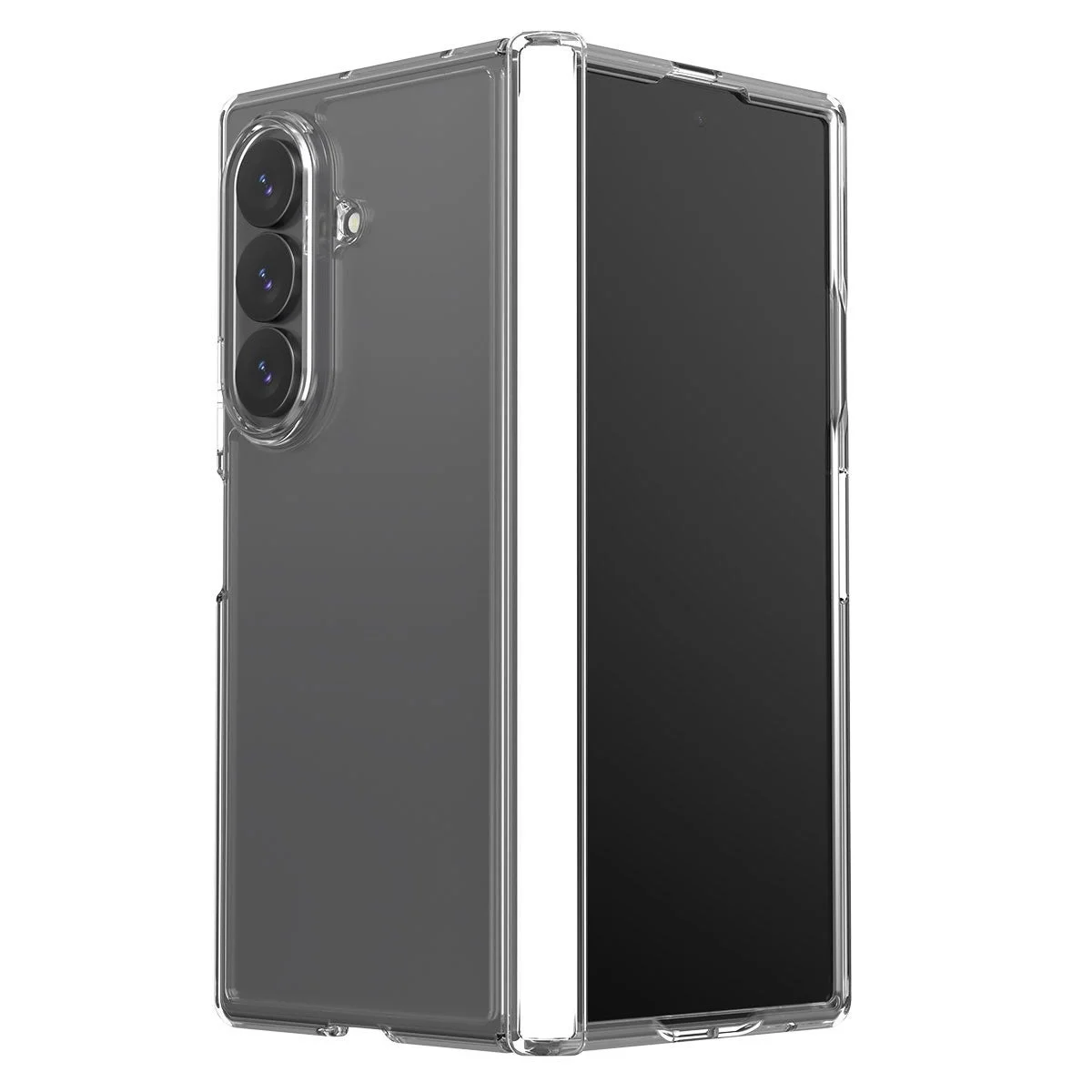 クリアケースの折りたたみスマホ