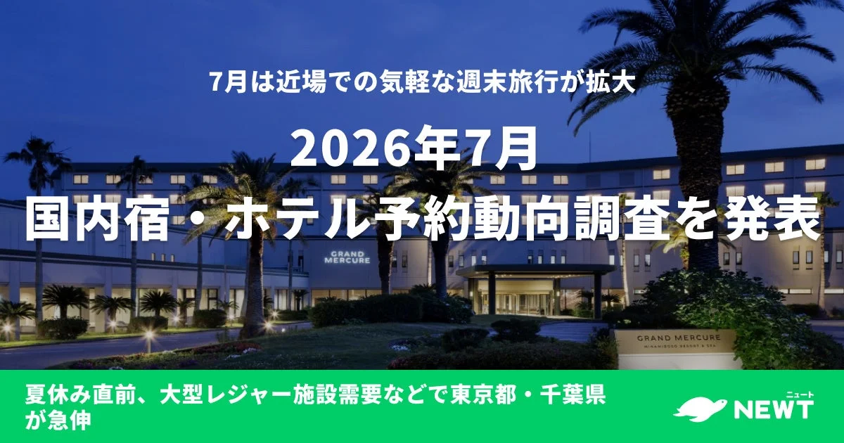 2026年7月国内宿・ホテル予約動向調査