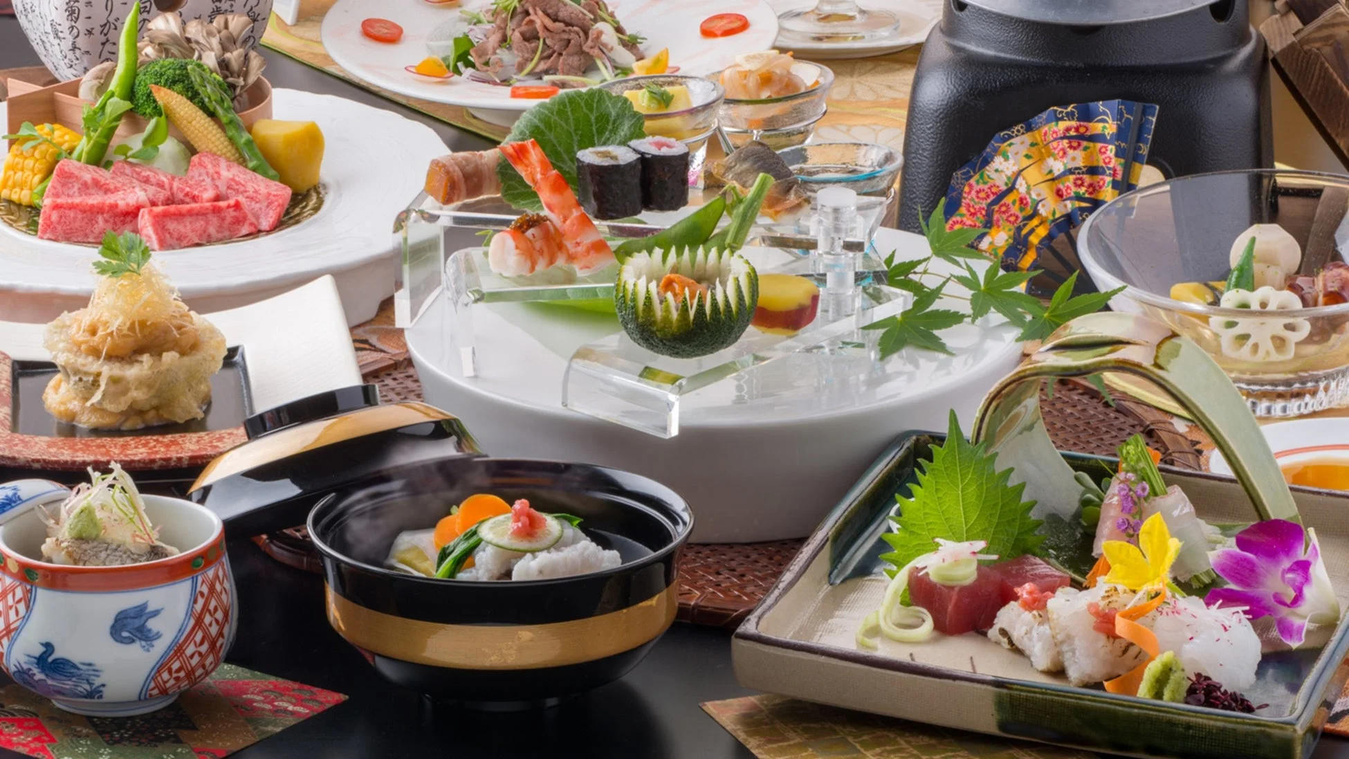 豪華な和食のフルコース