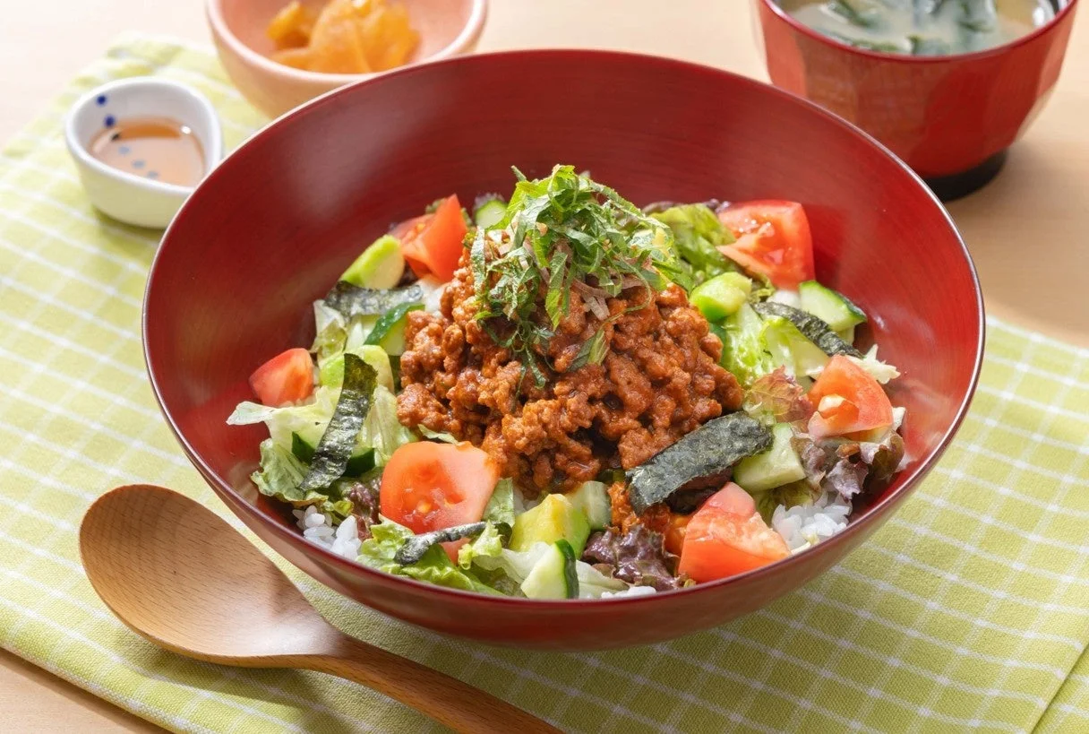 夏の和風タコライス定食