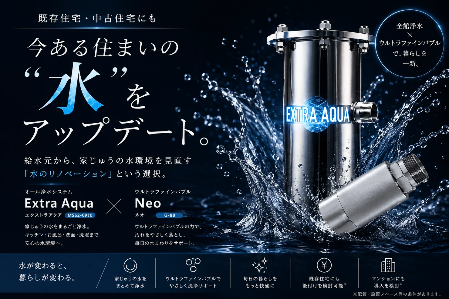 既存・中古住宅向け水のリノベーション