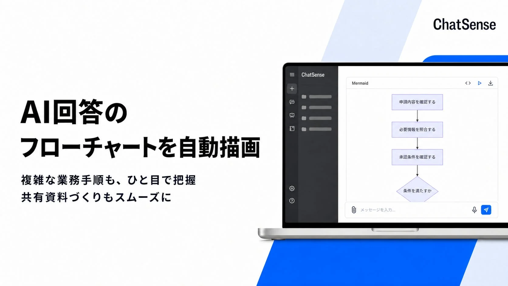 ChatSense AI回答のフローチャートを自動描画