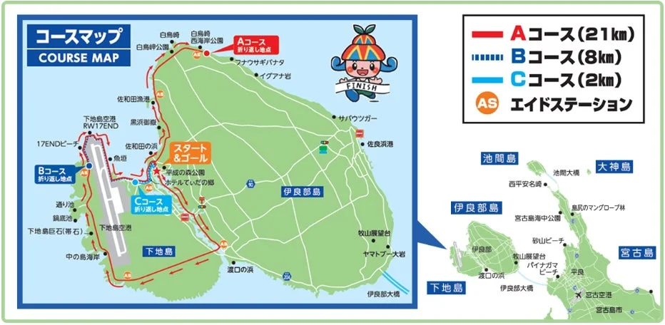 伊良部島・下地島 マラソンコースマップ