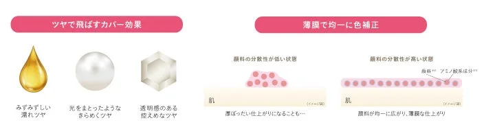 ツヤと色補正のメカニズム