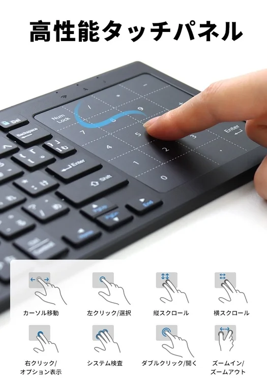 タッチパッドのジェスチャー操作