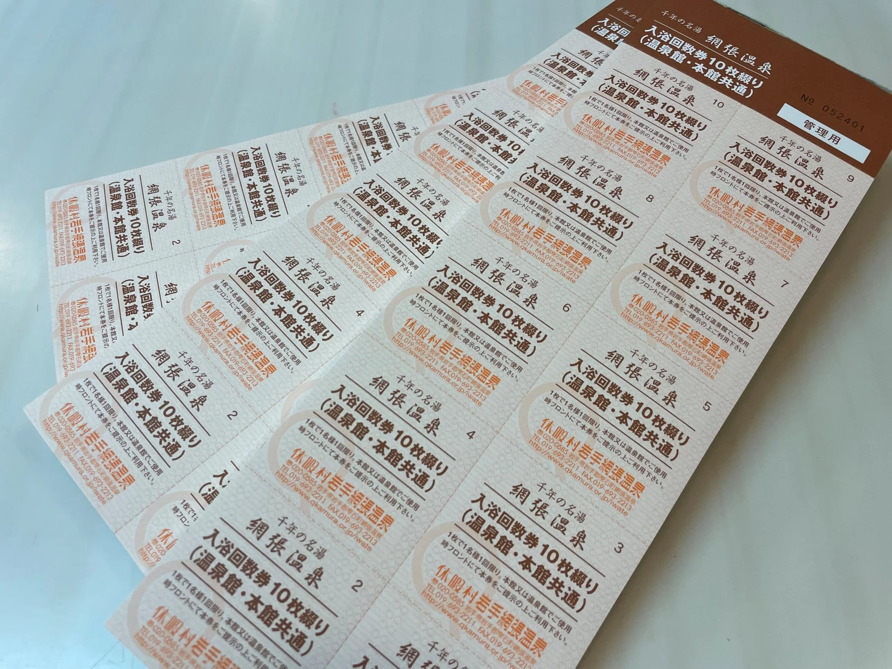 網張温泉 入浴回数券