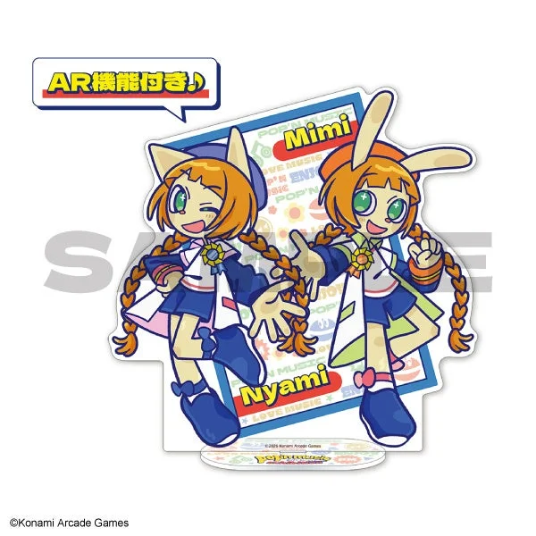 AR機能付きのミミとニャミのアクリルスタンド