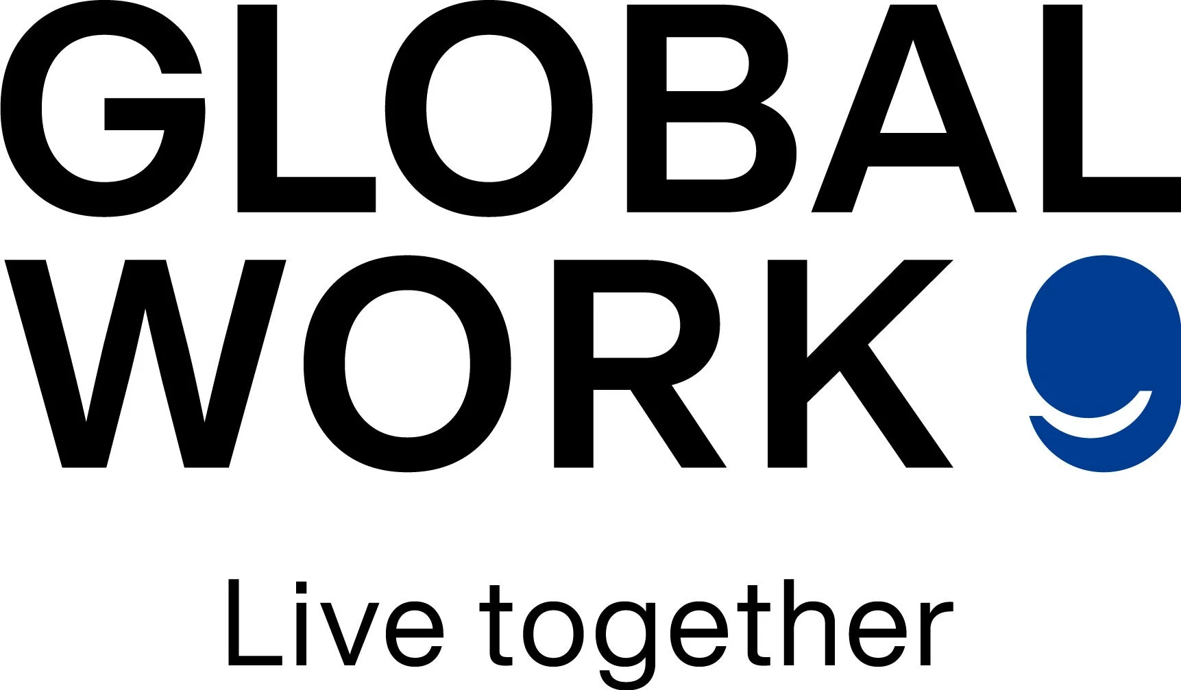 「GLOBAL WORK」というブランドロゴと「Live together」というスローガンが書かれた画像です。