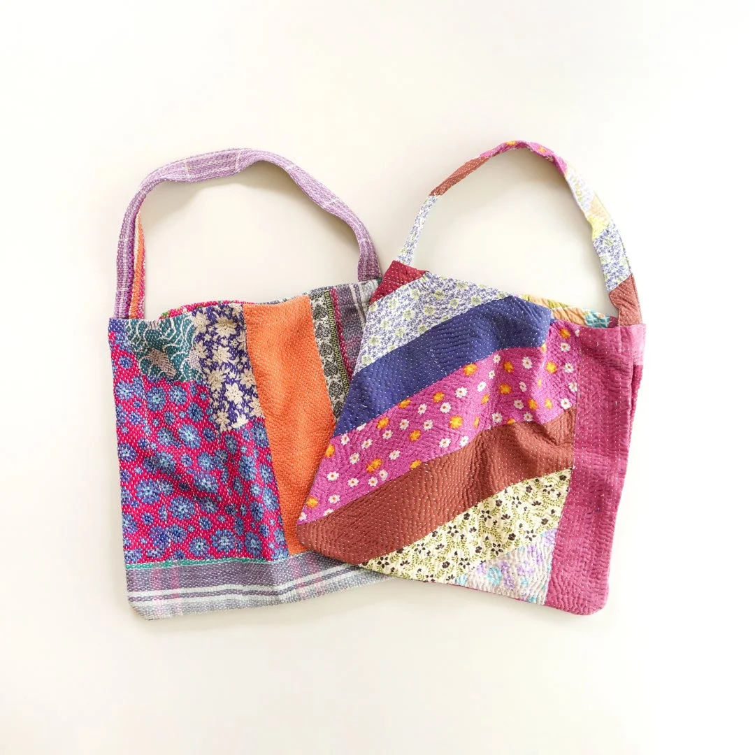 KANTHA QUILT SHOULDER BAG