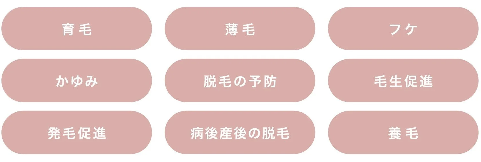 効能効果のリスト