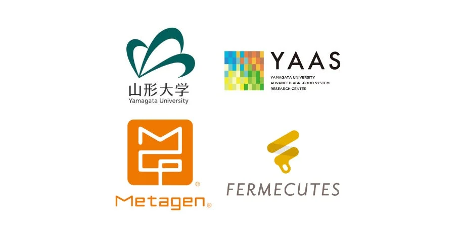 山形大学、メタジェン、フェルメクテスのロゴ