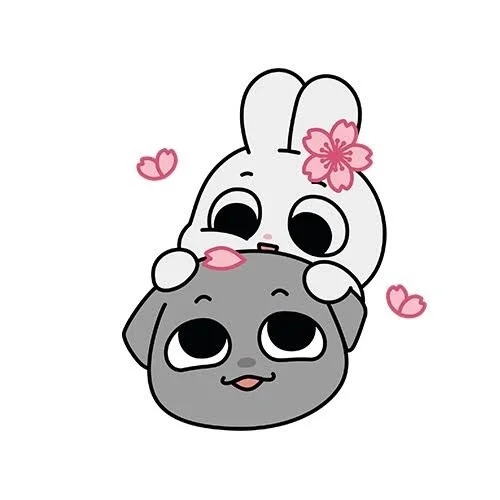 うさぎと犬のキャラクターイラスト