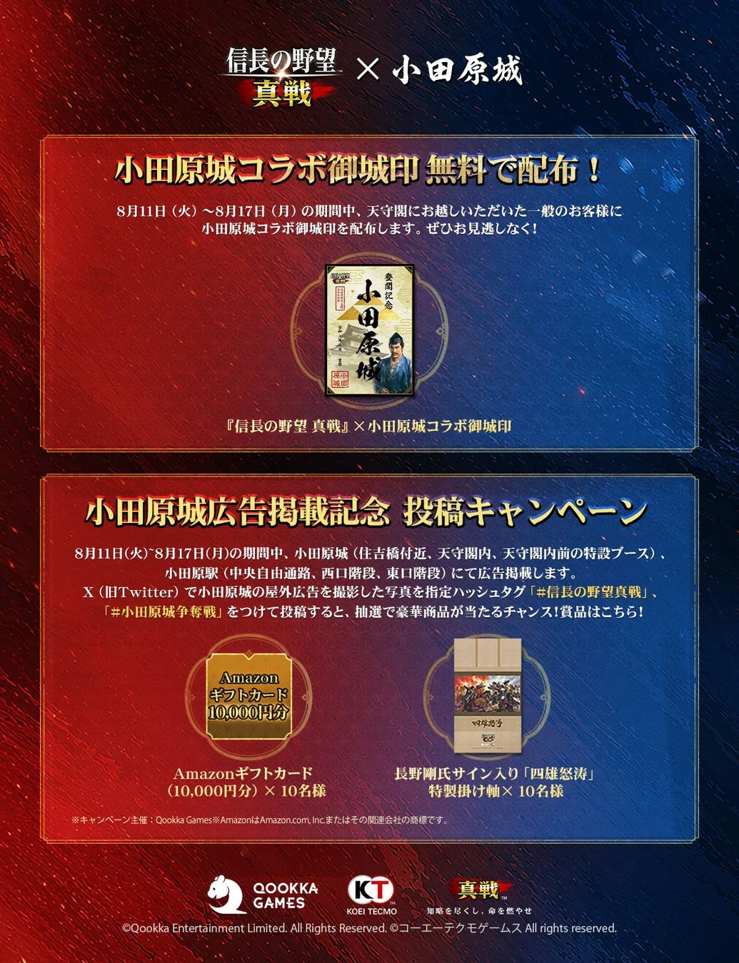 御城印とSNSキャンペーン詳細ポスター