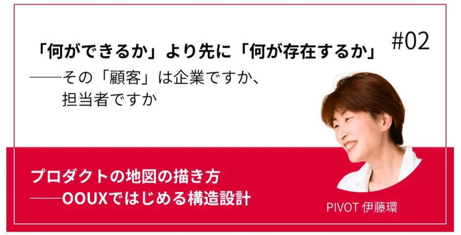 プロダクト設計において「何ができるか」の前に「何が存在するか」を明確にする重要性を説くスライド