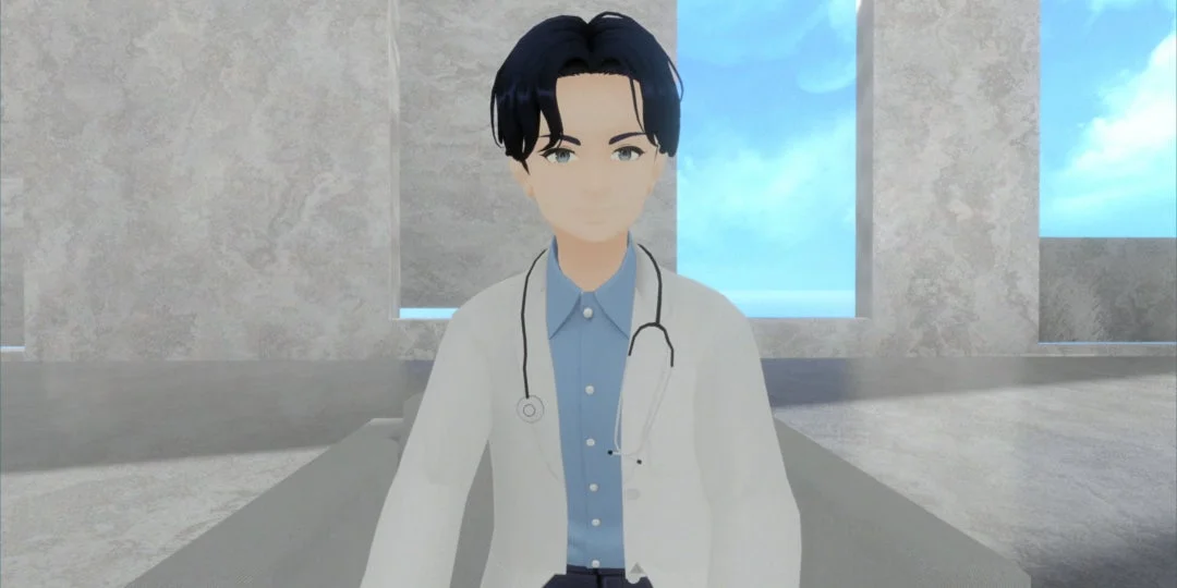 VR空間に潜入する精神科医兼セックスセラピストの霜鳥壱人のアバター