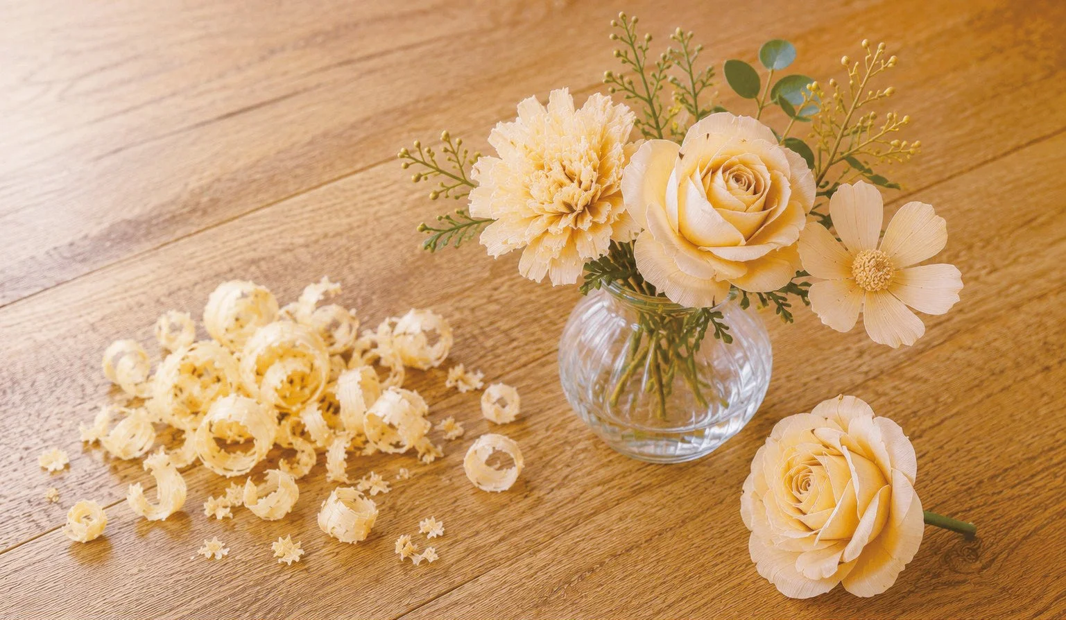 ヒノキ造花作り