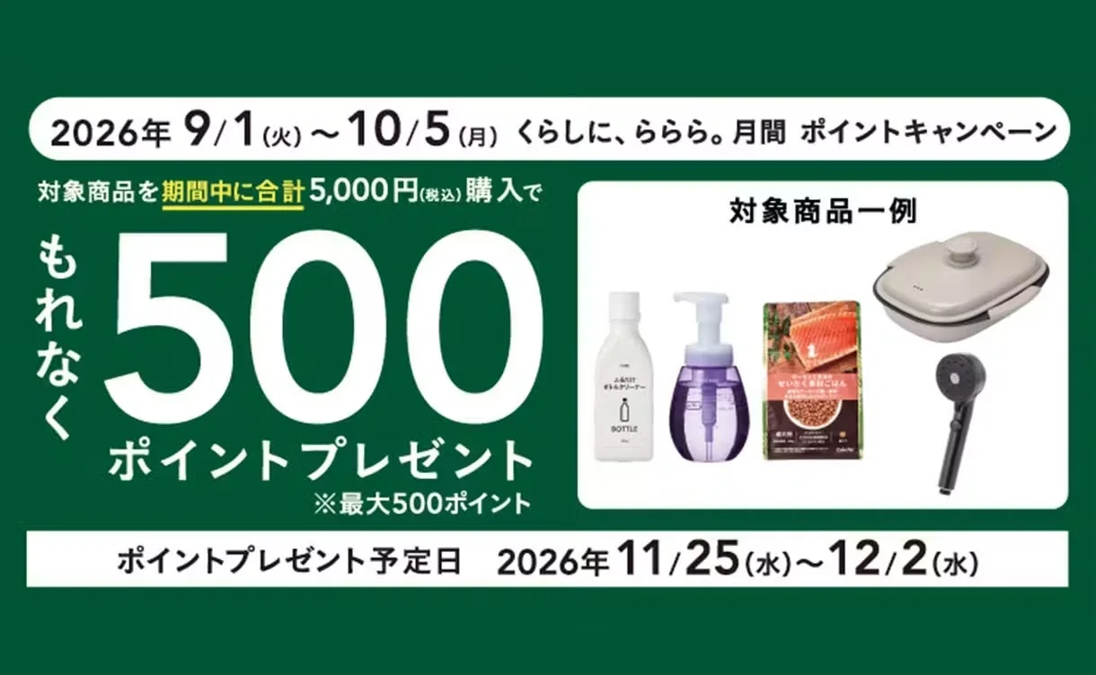 カインズオリジナル商品ポイントバックキャンペーン