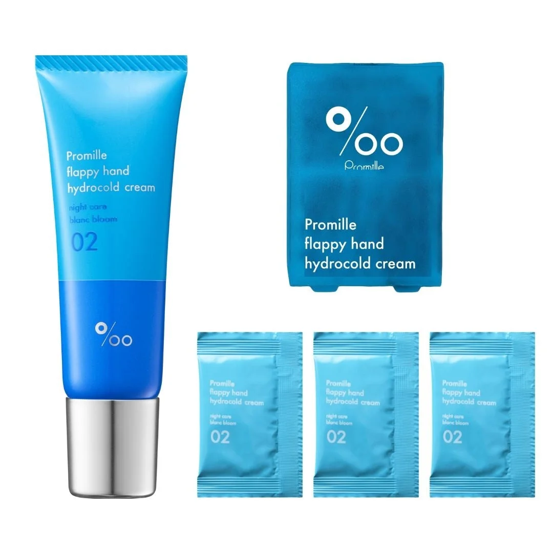 Promille flappy hand hydrocold cream night care blanc bloom 02