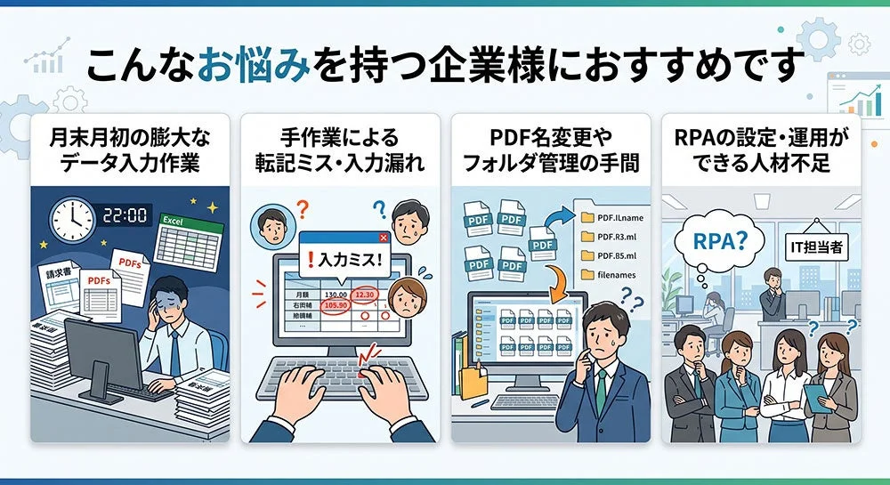 こんなお悩みを持つ企業様におすすめです。