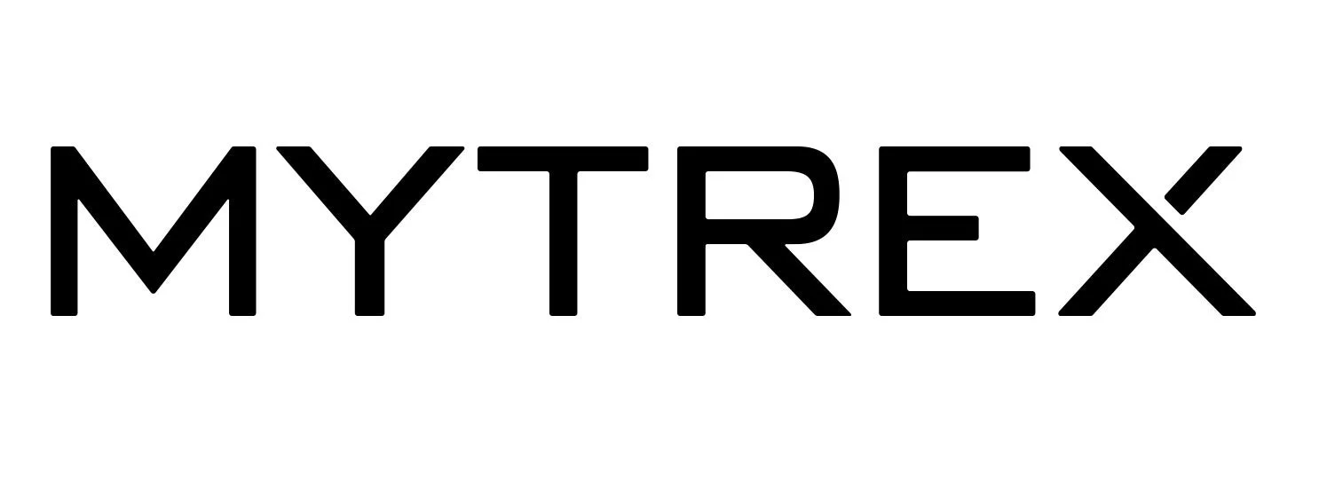 黒い太字で「MYTREX」と書かれたロゴマーク