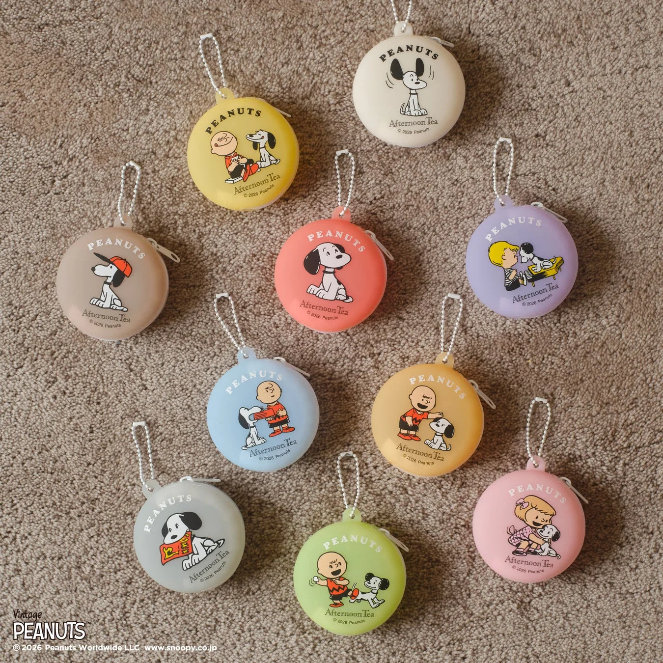 PEANUTSのキャラクターキーホルダー