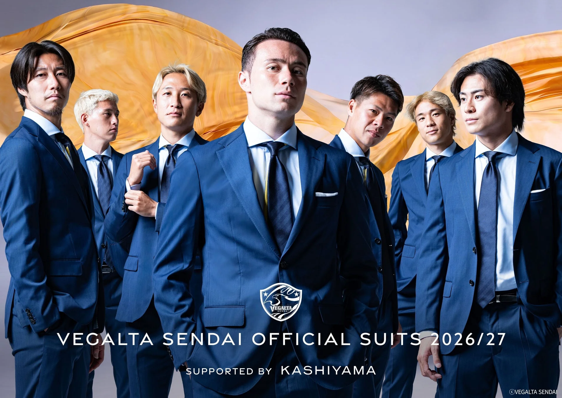ベガルタ仙台選手がKASHIYAMAの公式スーツを着用