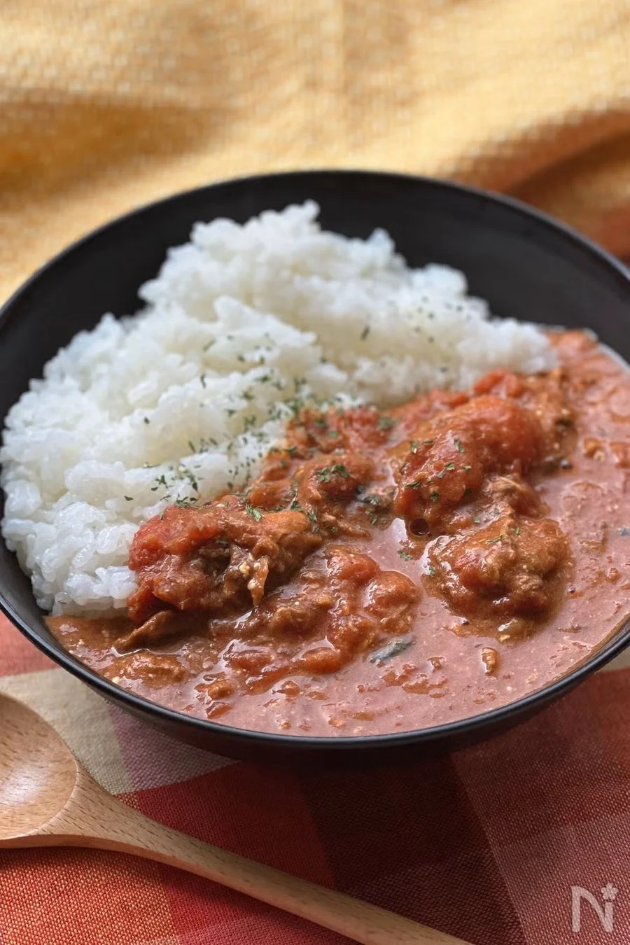 バターさば味噌煮缶トマトカレー