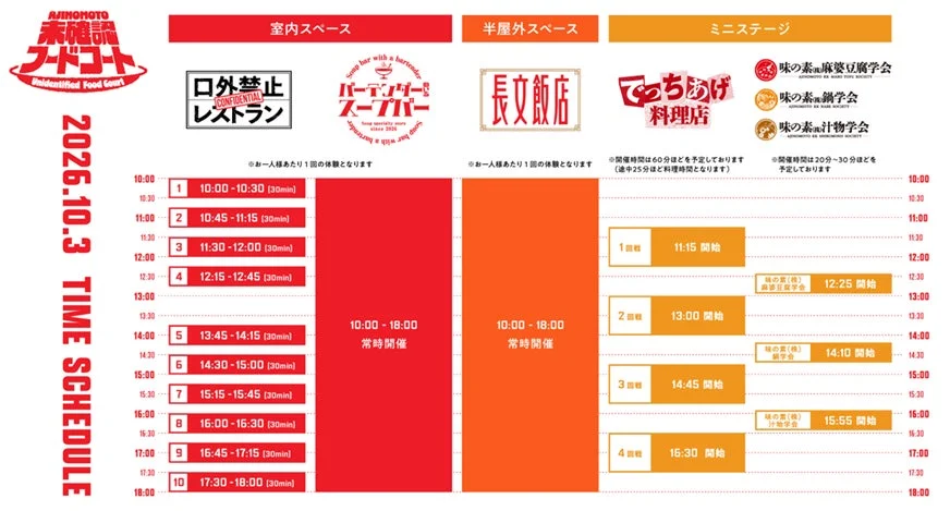 タイムスケジュール