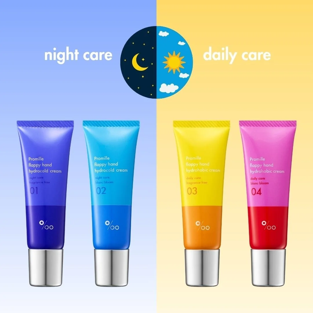 Promille flappy hand hydrocold cream night care and daily care