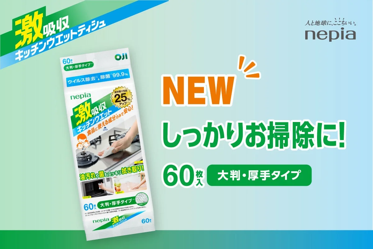 ネピア 激吸収キッチンウエットティシュ 大判・厚手タイプ